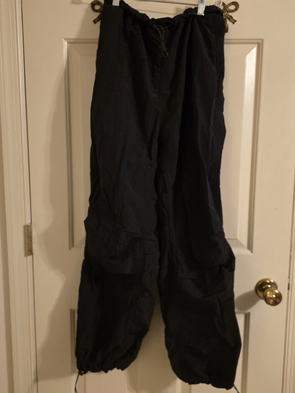 Savage X Fenty Black Drawstring Cargo Pants